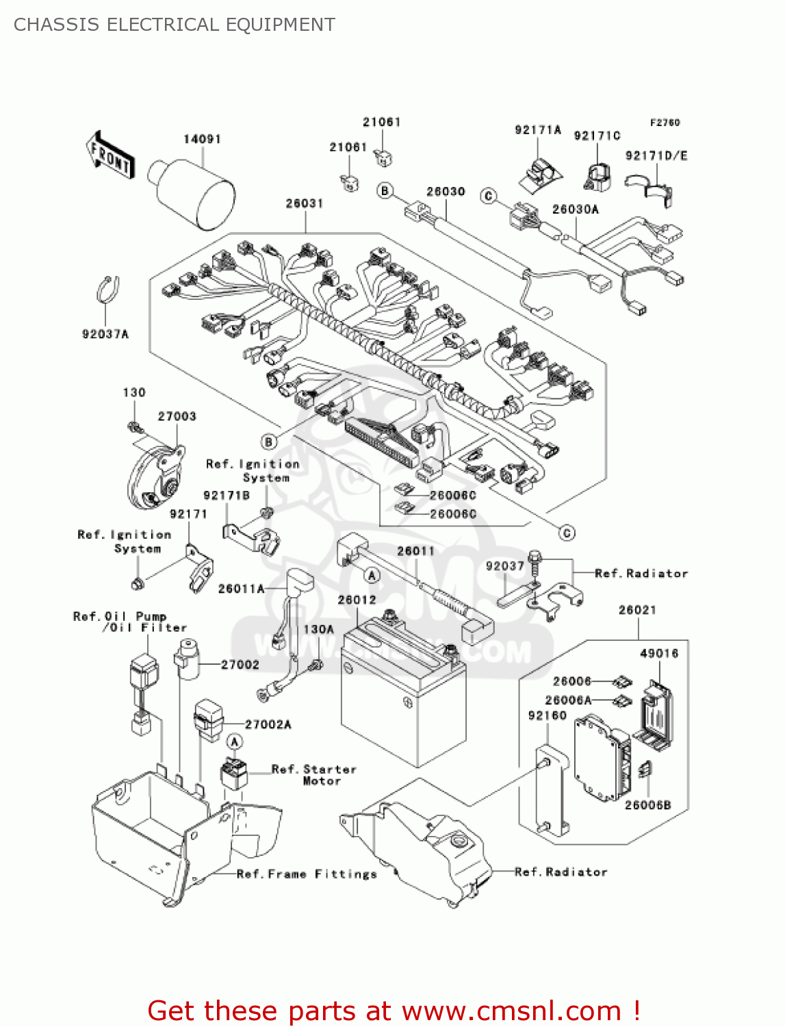 CHASSIS ELECTRICAL EQUIPMENT VN1600F6F VULCAN 1600 MEANSTREAK 2006 USA CALIFORNIA CANADA