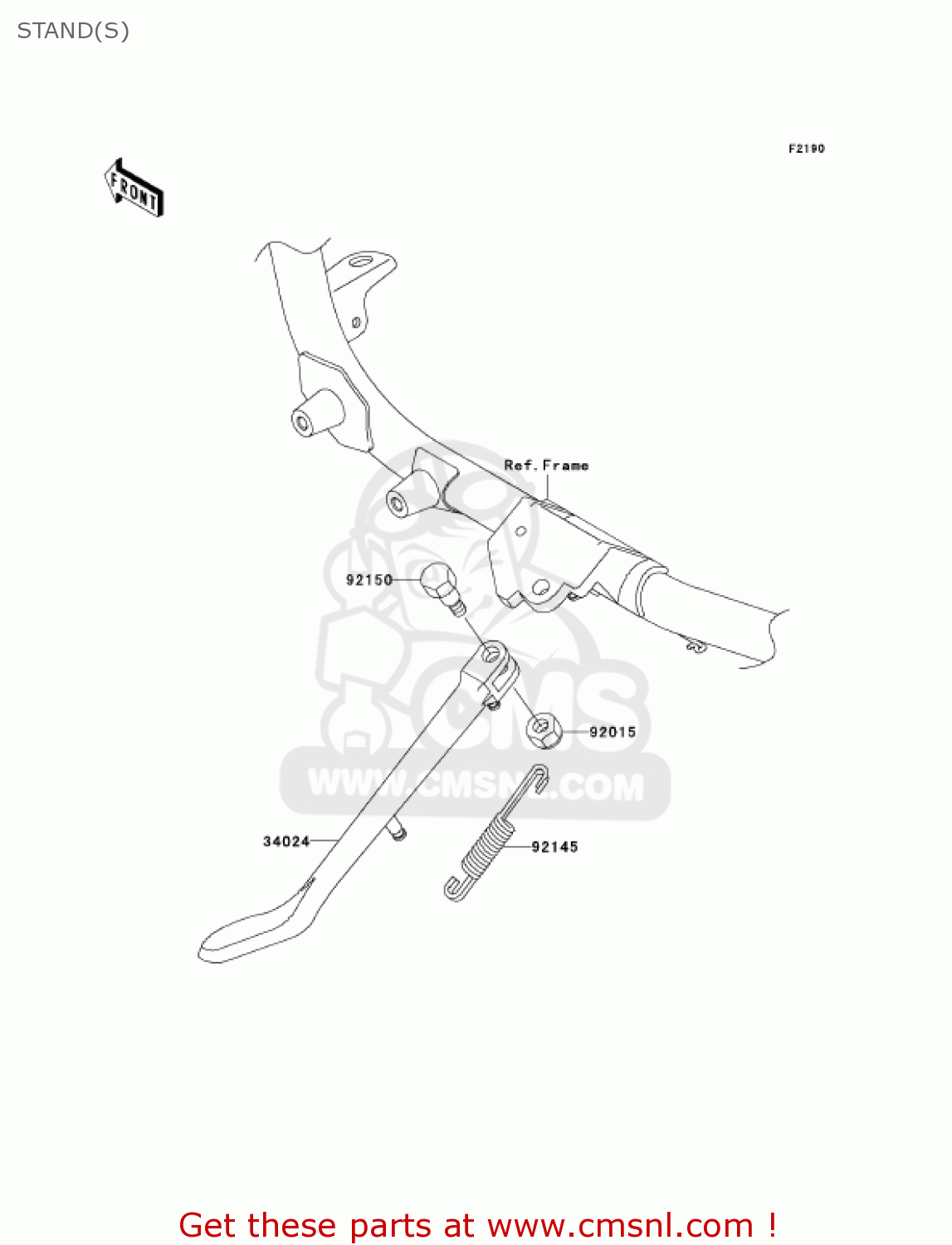 STAND(S) VN1600F6F VULCAN 1600 MEANSTREAK 2006 USA CALIFORNIA CANADA