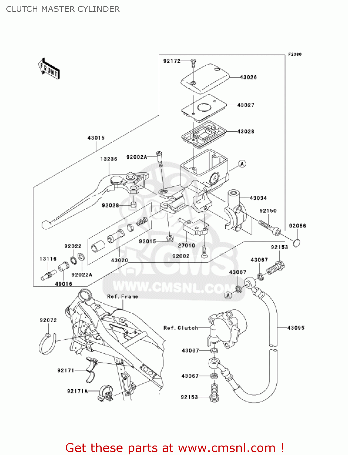 CLUTCH MASTER CYLINDER VN1600F6F VULCAN 1600 MEANSTREAK 2006 USA CALIFORNIA CANADA