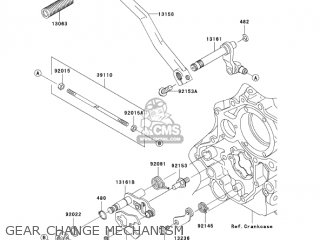 GEAR CHANGE MECHANISM - VN1600F6F VULCAN 1600 MEANSTREAK 2006 USA CALIFORNIA CANADA