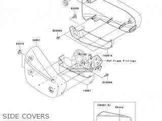 SIDE COVERS - VN1600F6F VULCAN 1600 MEANSTREAK 2006 USA CALIFORNIA CANADA