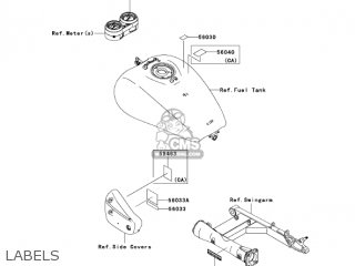 LABELS - VN1600F6F VULCAN 1600 MEANSTREAK 2006 USA CALIFORNIA CANADA