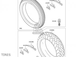 TIRES - VN1600F6F VULCAN 1600 MEANSTREAK 2006 USA CALIFORNIA CANADA
