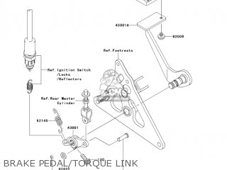 BRAKE PEDAL/TORQUE LINK - VN1600F6F VULCAN 1600 MEANSTREAK 2006 USA CALIFORNIA CANADA