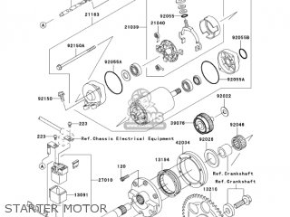 STARTER MOTOR - VN1600F6F VULCAN 1600 MEANSTREAK 2006 USA CALIFORNIA CANADA