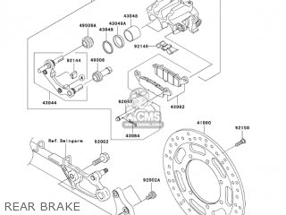 REAR BRAKE - VN1600F6F VULCAN 1600 MEANSTREAK 2006 USA CALIFORNIA CANADA