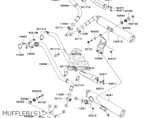 MUFFLER(S) - VN1600F6F VULCAN 1600 MEANSTREAK 2006 USA CALIFORNIA CANADA