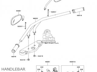 HANDLEBAR - VN1600F6F VULCAN 1600 MEANSTREAK 2006 USA CALIFORNIA CANADA