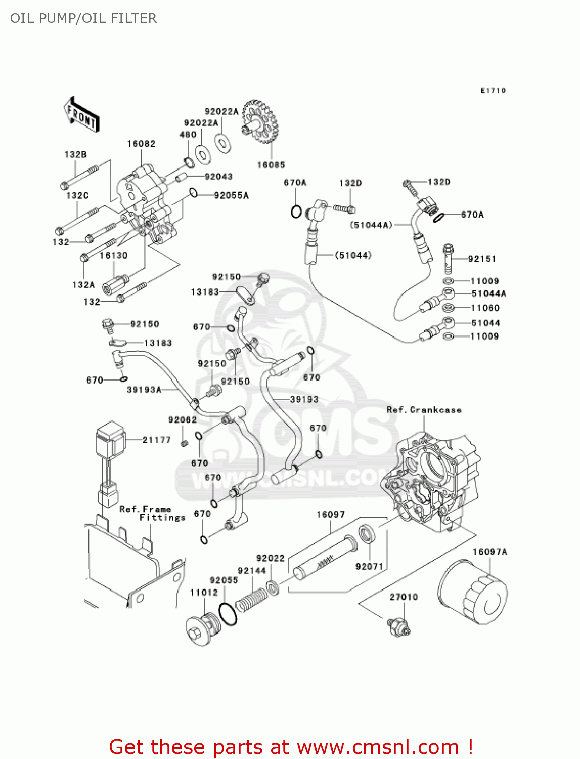 OIL PUMP/OIL FILTER VN1600G6F VULCAN 1600 NOMAD 2006 USA CALIFORNIA CANADA
