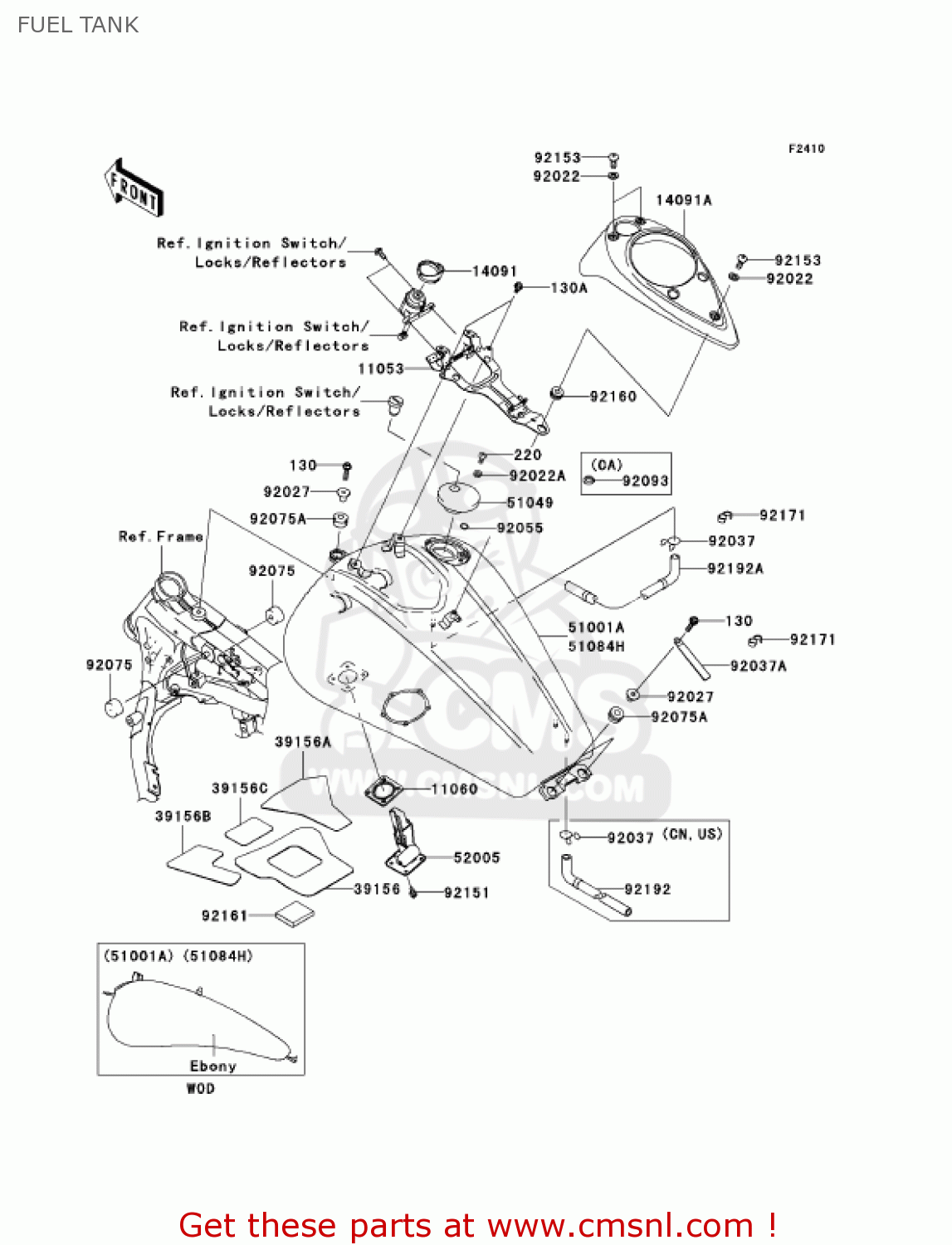 FUEL TANK VN1600G6F VULCAN 1600 NOMAD 2006 USA CALIFORNIA CANADA