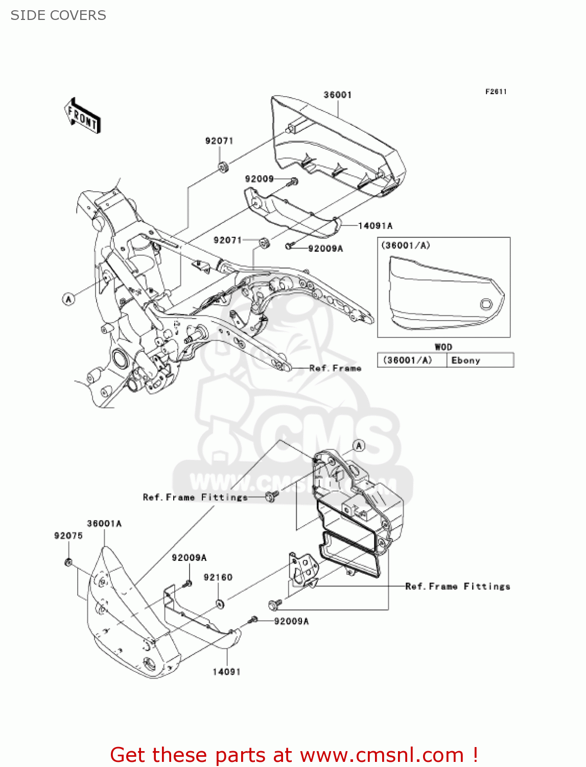 SIDE COVERS VN1600G6F VULCAN 1600 NOMAD 2006 USA CALIFORNIA CANADA
