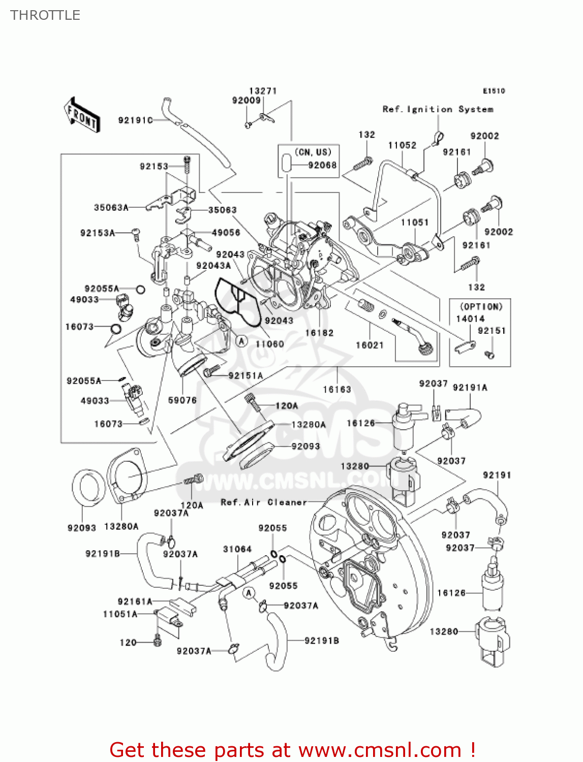 THROTTLE VN1600G6F VULCAN 1600 NOMAD 2006 USA CALIFORNIA CANADA