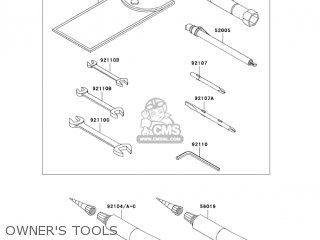 OWNER'S TOOLS - VN1600G6F VULCAN 1600 NOMAD 2006 USA CALIFORNIA CANADA