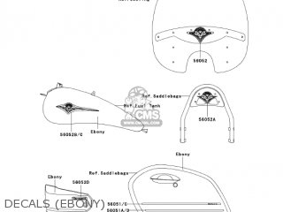 DECALS (EBONY) - VN1600G6F VULCAN 1600 NOMAD 2006 USA CALIFORNIA CANADA