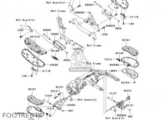 FOOTRESTS - VN1600G6F VULCAN 1600 NOMAD 2006 USA CALIFORNIA CANADA