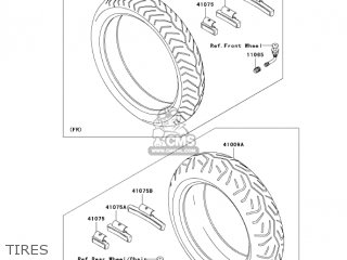 TIRES - VN1600G6F VULCAN 1600 NOMAD 2006 USA CALIFORNIA CANADA