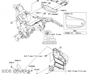 SIDE COVERS - VN1600G6F VULCAN 1600 NOMAD 2006 USA CALIFORNIA CANADA