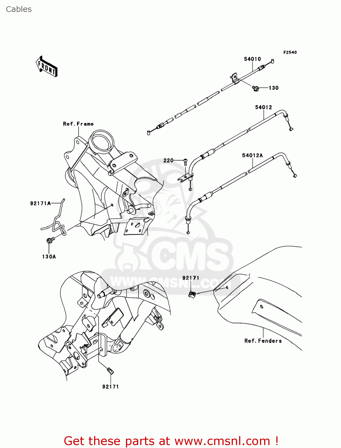 Kawasaki VN1700JCFA VULCAN 1700 VAQUERO 2012 USA Cables buy original