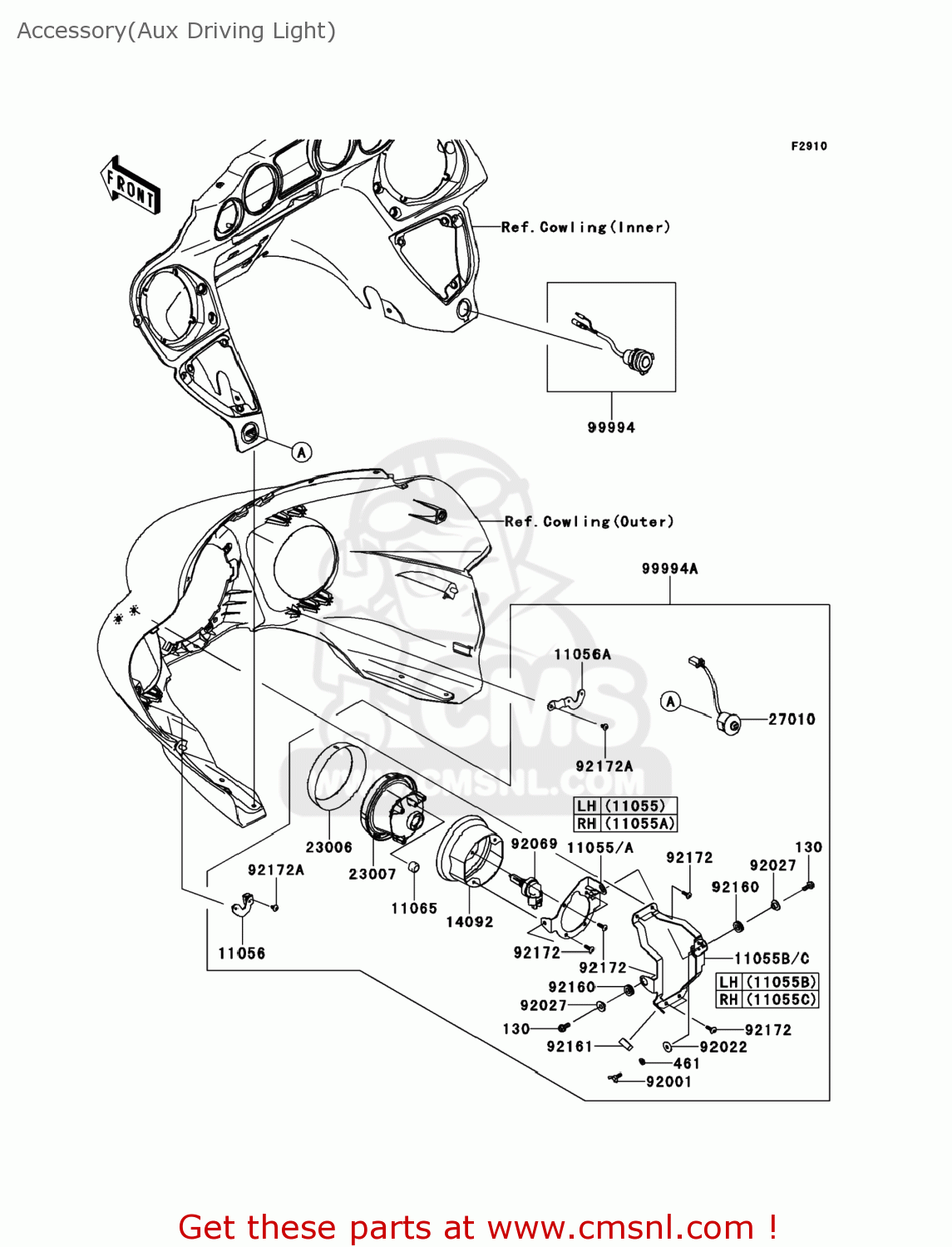Kawasaki VN1700KEFA VULCAN 1700 VAQUERO 2014 USA / ABS Accessory(Aux