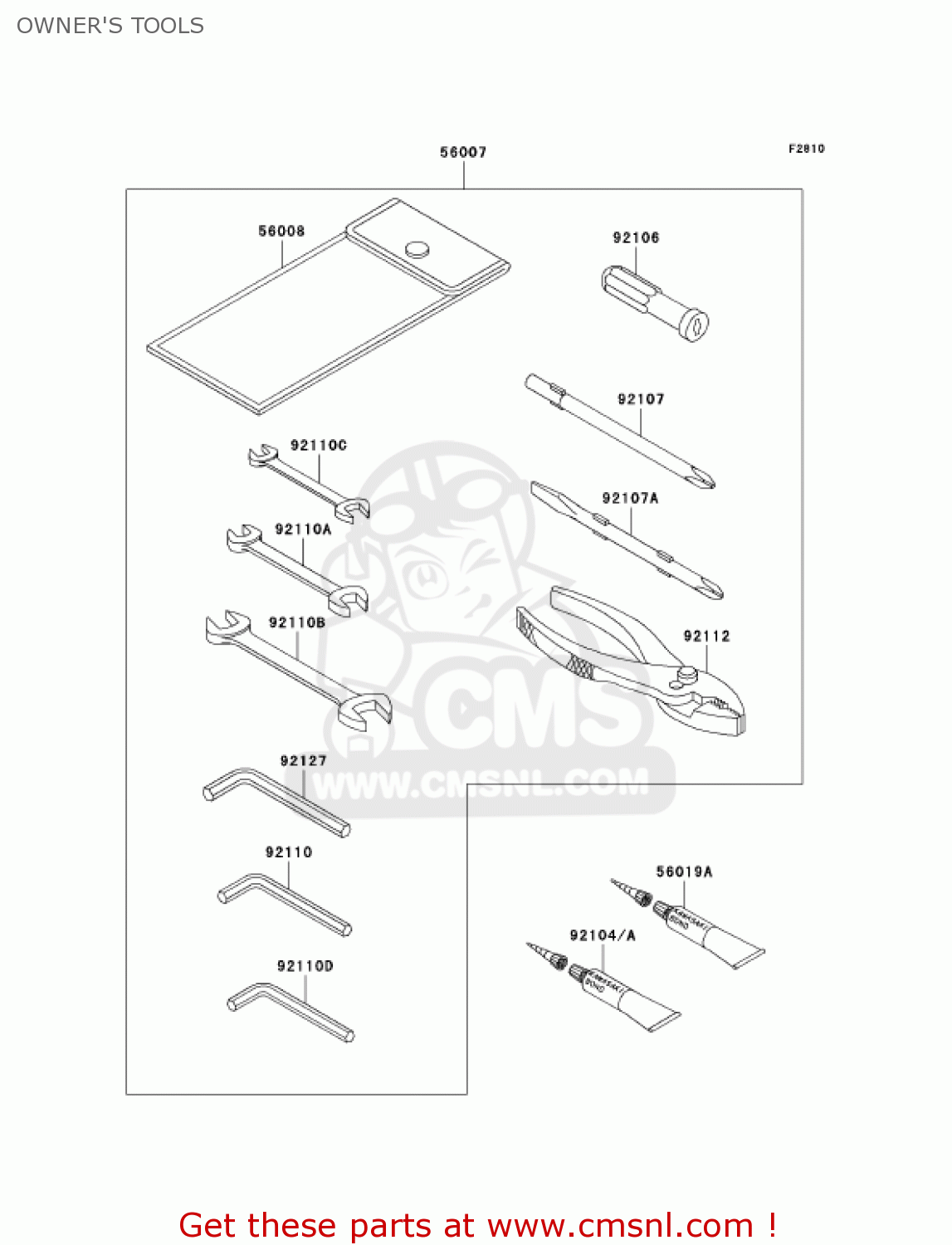 OWNER'S TOOLS VN2000A1 VULCAN 2000 2004 USA CALIFORNIA CANADA