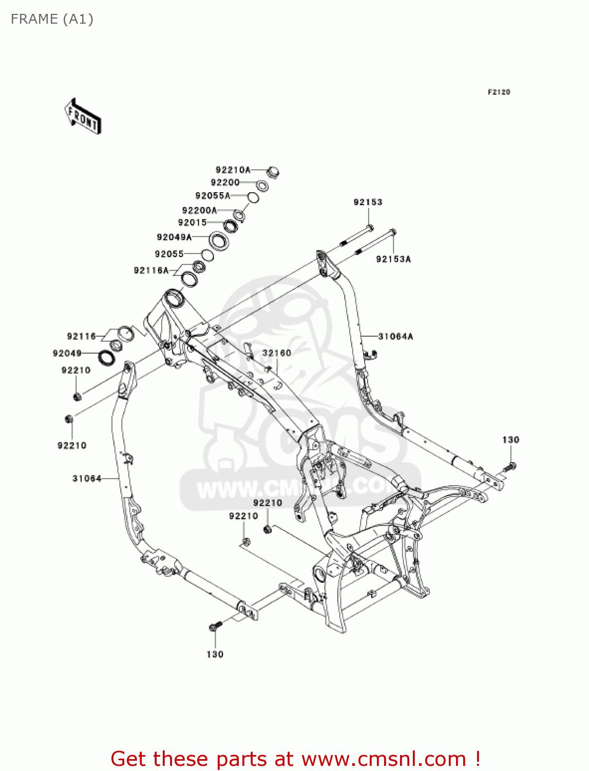 FRAME (A1) VN2000A1 VULCAN 2000 2004 USA CALIFORNIA CANADA