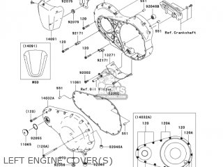 LEFT ENGINE COVER(S) - VN2000A1 VULCAN 2000 2004 USA CALIFORNIA CANADA