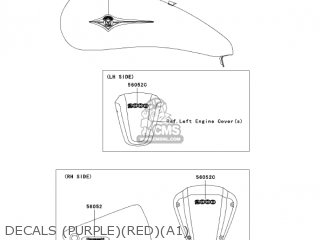 DECALS (PURPLE)(RED)(A1) - VN2000A1 VULCAN 2000 2004 USA CALIFORNIA CANADA