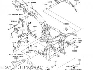 FRAME FITTINGS (A1) - VN2000A1 VULCAN 2000 2004 USA CALIFORNIA CANADA