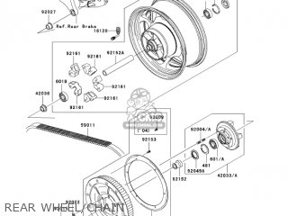 REAR WHEEL/CHAIN - VN2000A1 VULCAN 2000 2004 USA CALIFORNIA CANADA