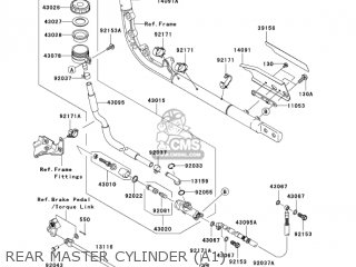 REAR MASTER CYLINDER (A1) - VN2000A1 VULCAN 2000 2004 USA CALIFORNIA CANADA
