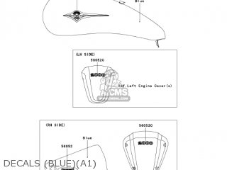 DECALS (BLUE)(A1) - VN2000A1 VULCAN 2000 2004 USA CALIFORNIA CANADA
