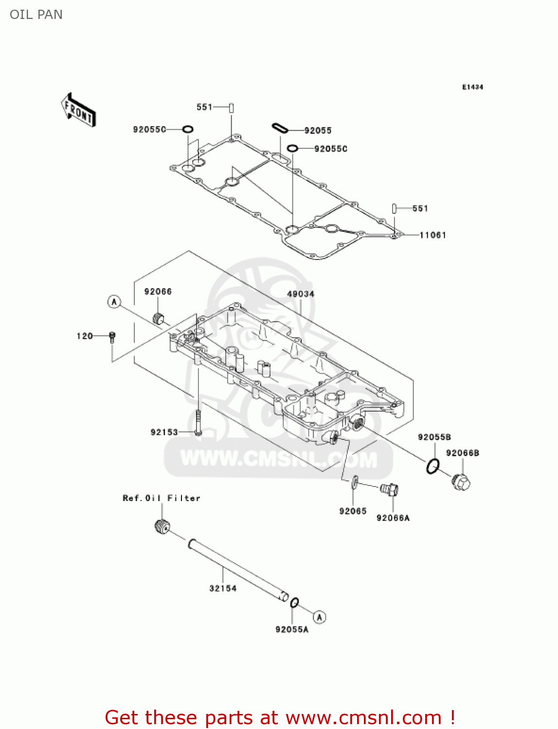 OIL PAN VN2000A2 VULCAN 2000 2005 USA CALIFORNIA CANADA