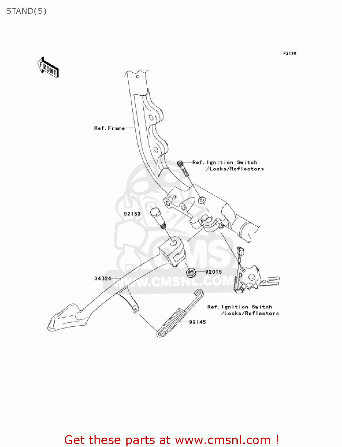 STAND(S) VN2000A2 VULCAN 2000 2005 USA CALIFORNIA CANADA