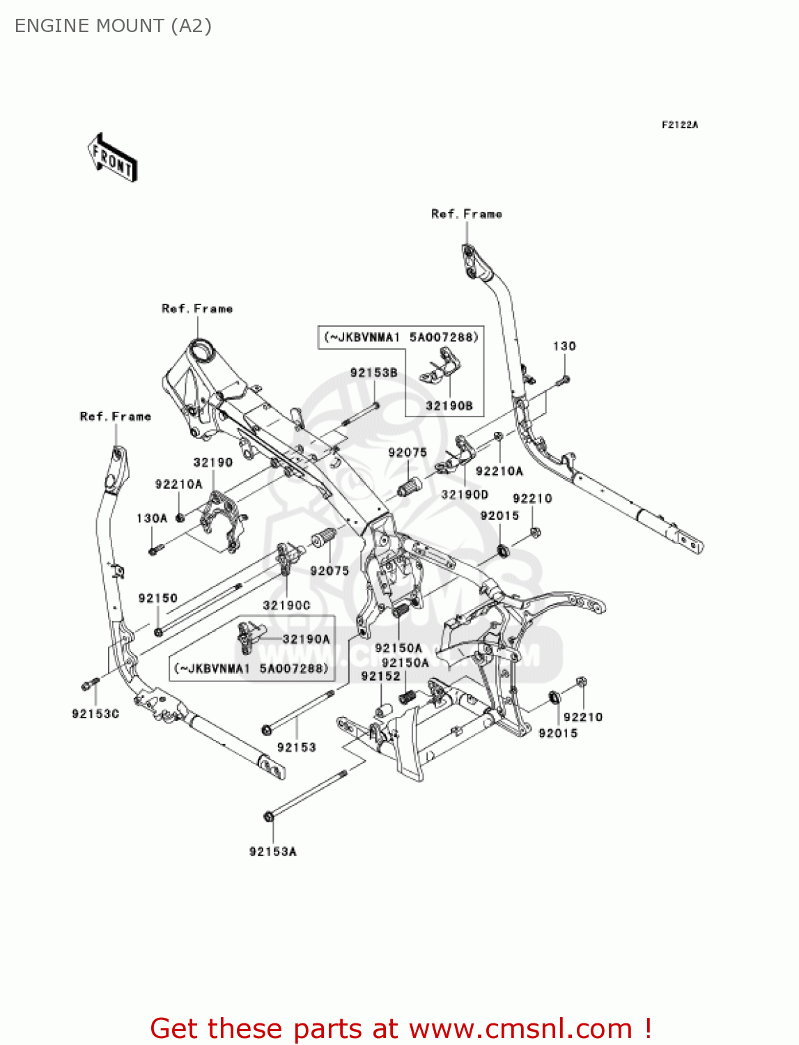 ENGINE MOUNT (A2) VN2000A2 VULCAN 2000 2005 USA CALIFORNIA CANADA