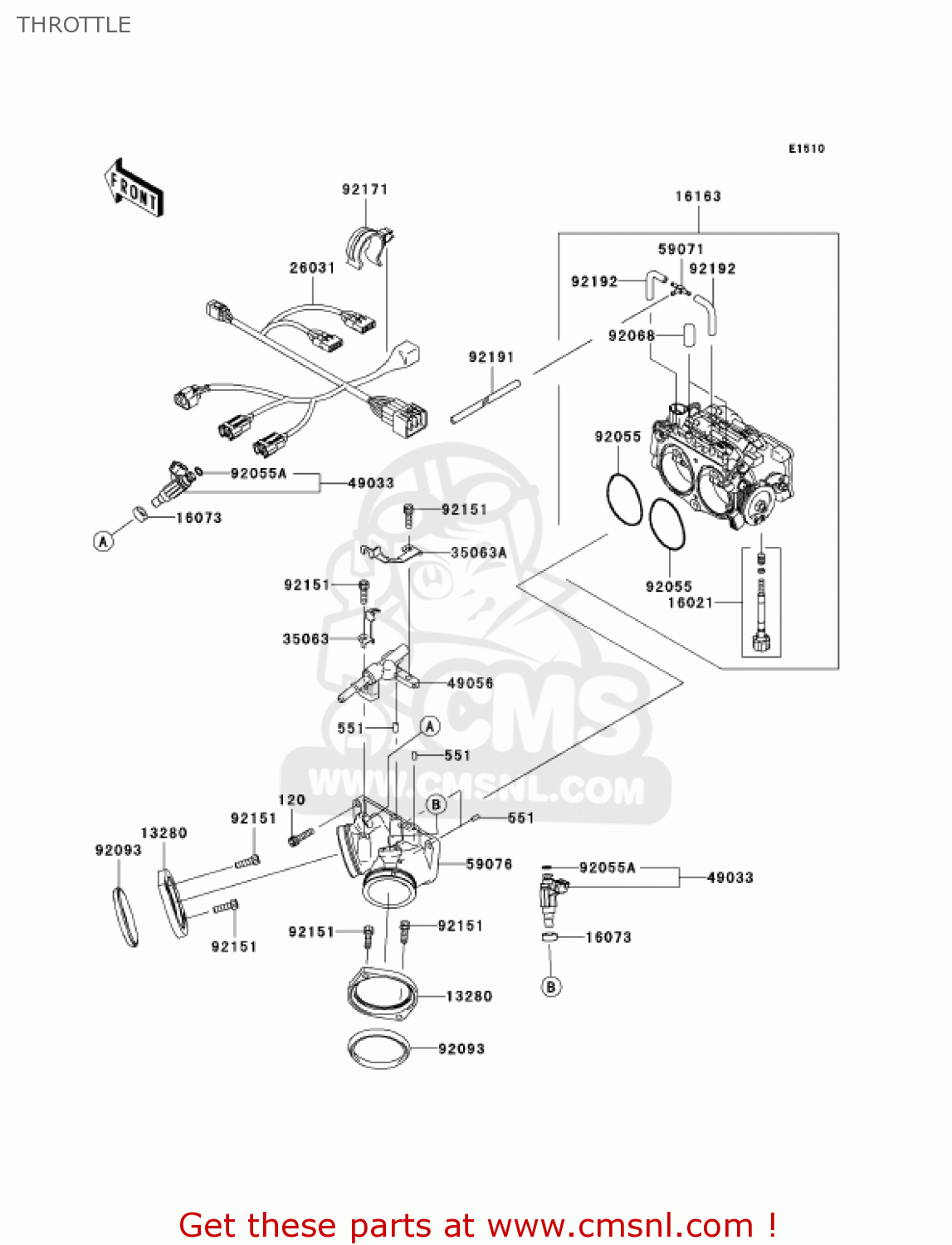 THROTTLE VN2000A2 VULCAN 2000 2005 USA CALIFORNIA CANADA