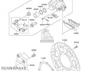 REAR BRAKE - VN2000A2 VULCAN 2000 2005 USA CALIFORNIA CANADA