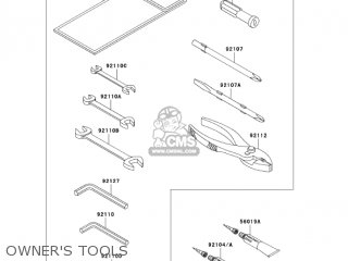 OWNER'S TOOLS - VN2000A2 VULCAN 2000 2005 USA CALIFORNIA CANADA