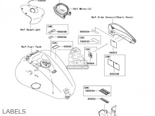 LABELS - VN2000A2 VULCAN 2000 2005 USA CALIFORNIA CANADA