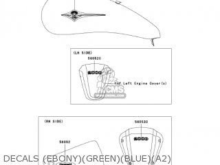 DECALS (EBONY)(GREEN)(BLUE)(A2) - VN2000A2 VULCAN 2000 2005 USA CALIFORNIA CANADA