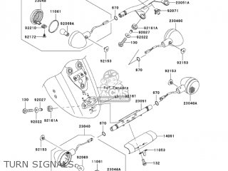 TURN SIGNALS - VN2000A2 VULCAN 2000 2005 USA CALIFORNIA CANADA