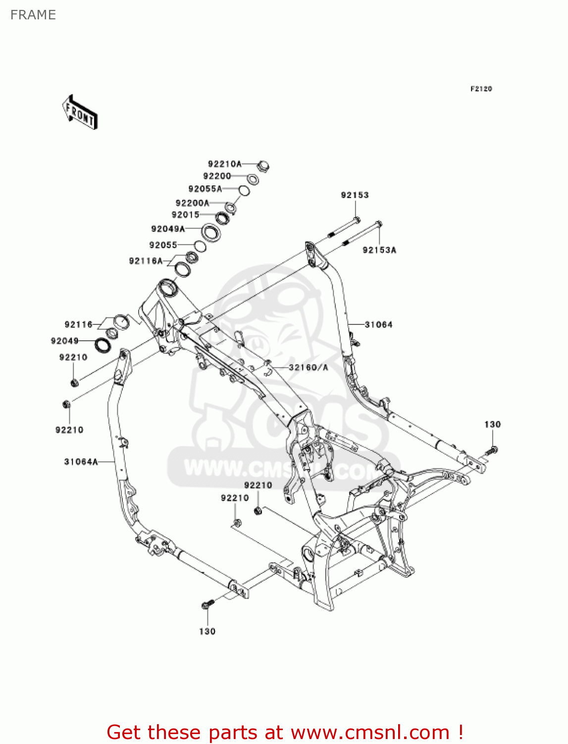 FRAME VN2000A6F VULCAN 2000 2006 USA CALIFORNIA CANADA