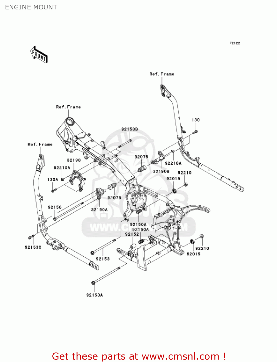 ENGINE MOUNT VN2000A6F VULCAN 2000 2006 USA CALIFORNIA CANADA