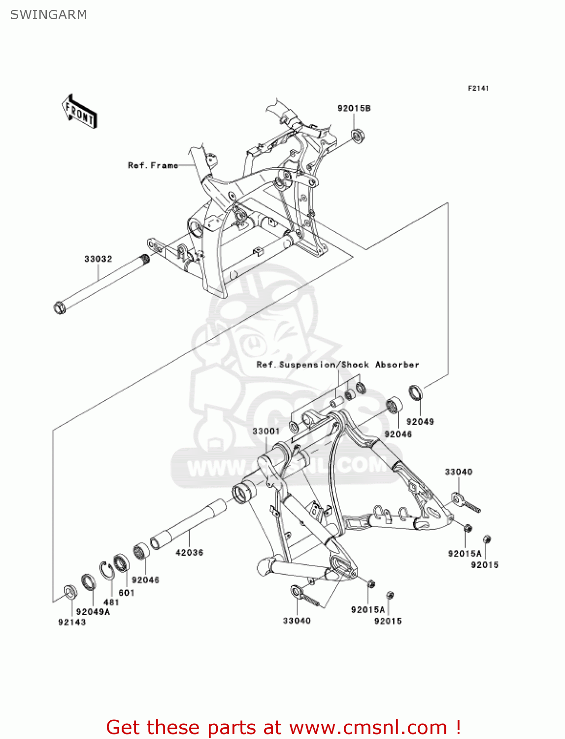 SWINGARM VN2000A6F VULCAN 2000 2006 USA CALIFORNIA CANADA