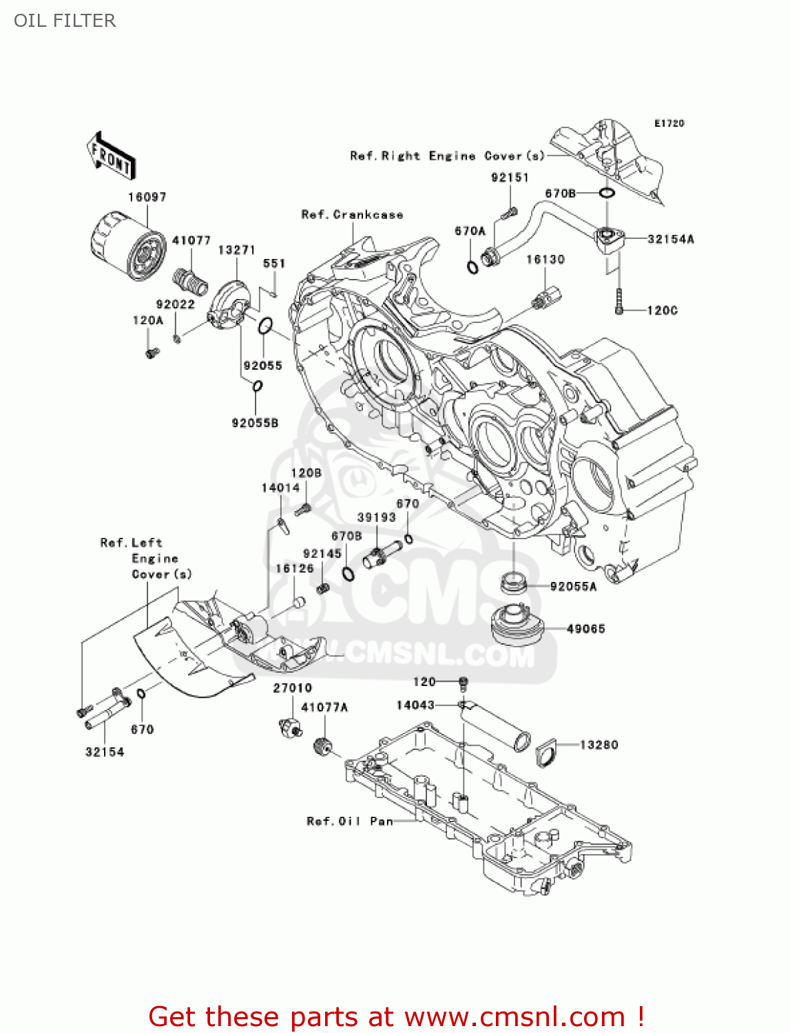 OIL FILTER VN2000A6F VULCAN 2000 2006 USA CALIFORNIA CANADA