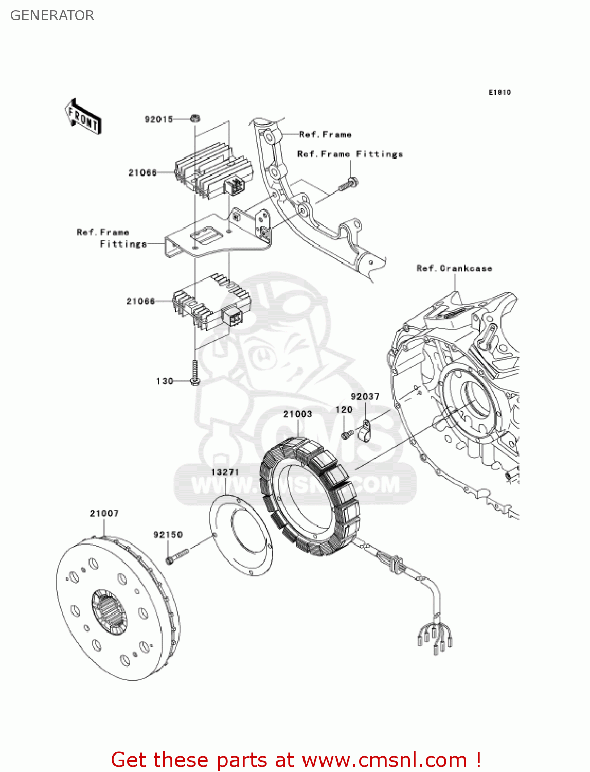 GENERATOR VN2000A6F VULCAN 2000 2006 USA CALIFORNIA CANADA