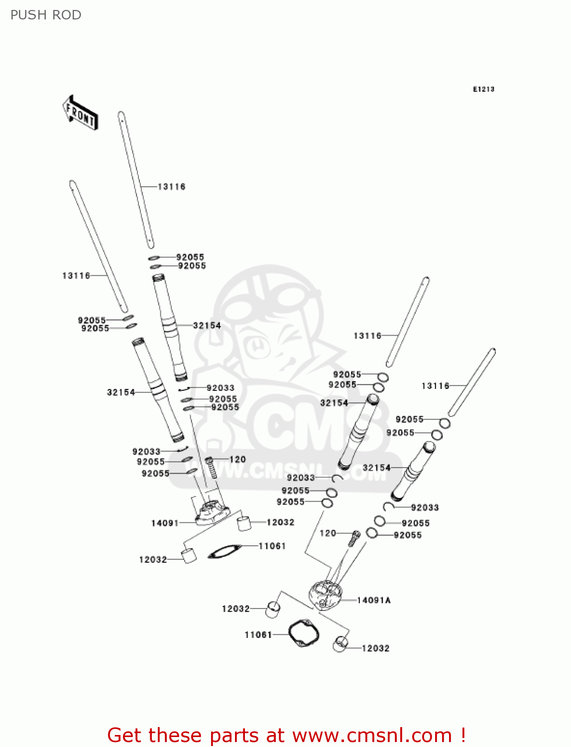 PUSH ROD VN2000A6F VULCAN 2000 2006 USA CALIFORNIA CANADA