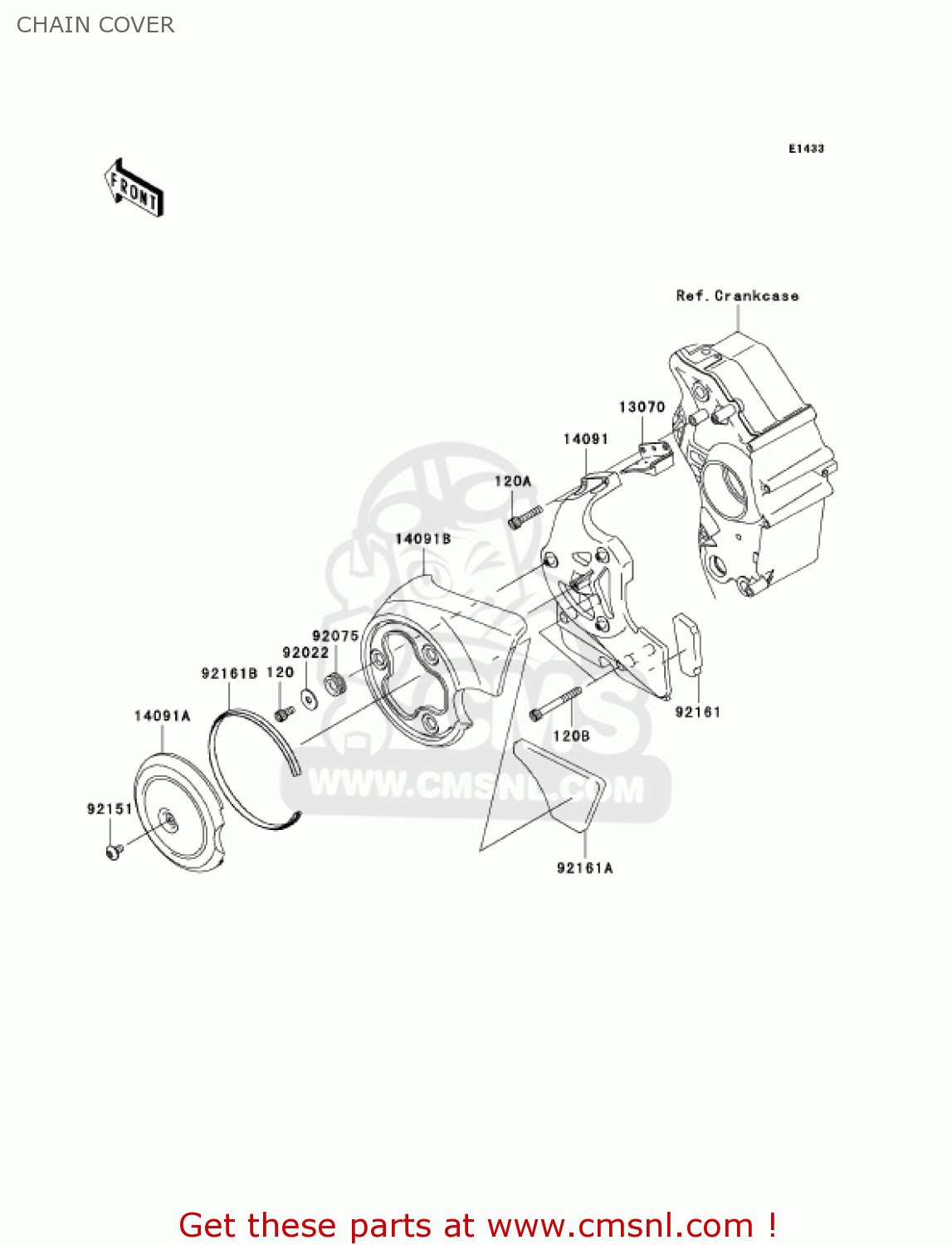 CHAIN COVER VN2000A6F VULCAN 2000 2006 USA CALIFORNIA CANADA