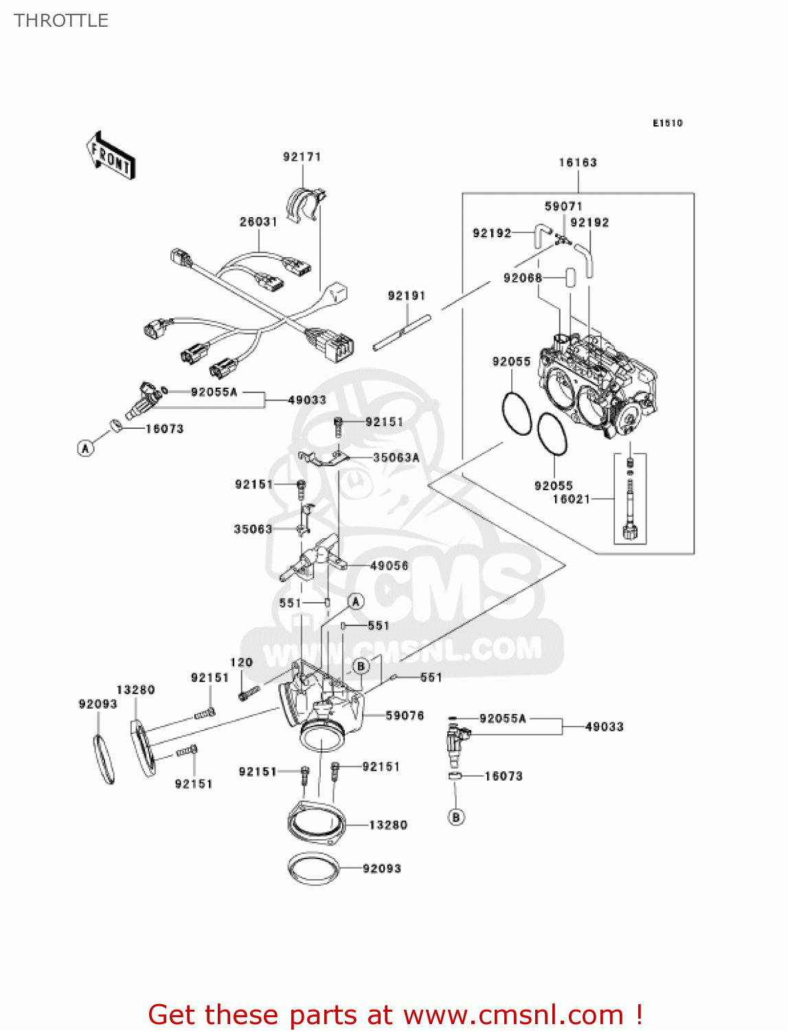 THROTTLE VN2000A6F VULCAN 2000 2006 USA CALIFORNIA CANADA