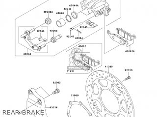 REAR BRAKE - VN2000A6F VULCAN 2000 2006 USA CALIFORNIA CANADA