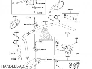 HANDLEBAR - VN2000A6F VULCAN 2000 2006 USA CALIFORNIA CANADA